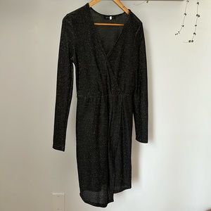 Gorgeous black dress with sparkle.